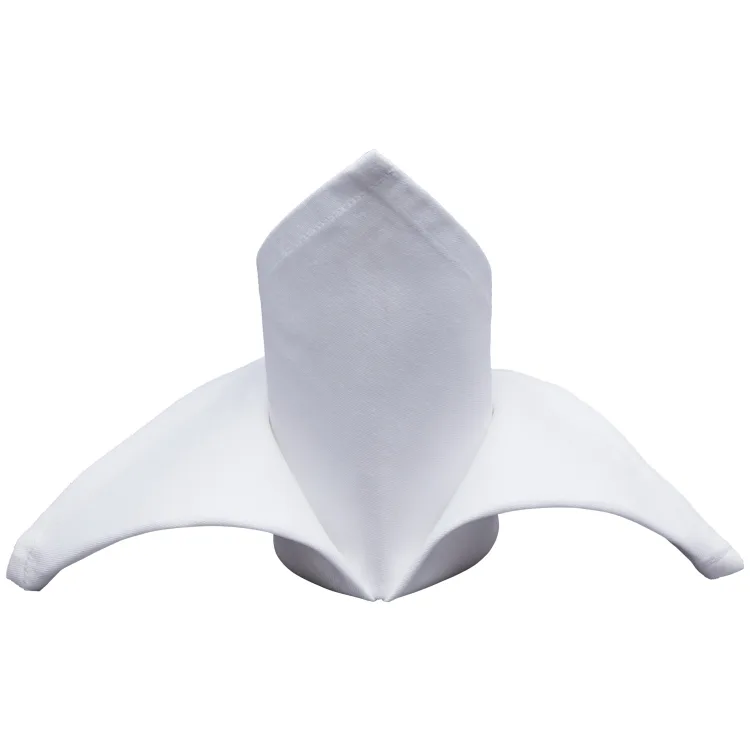 🏷️ Serviettes de table blanches – 40x40 cm